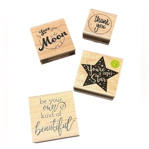 Beautiful Quotes Wooden Stamp Set